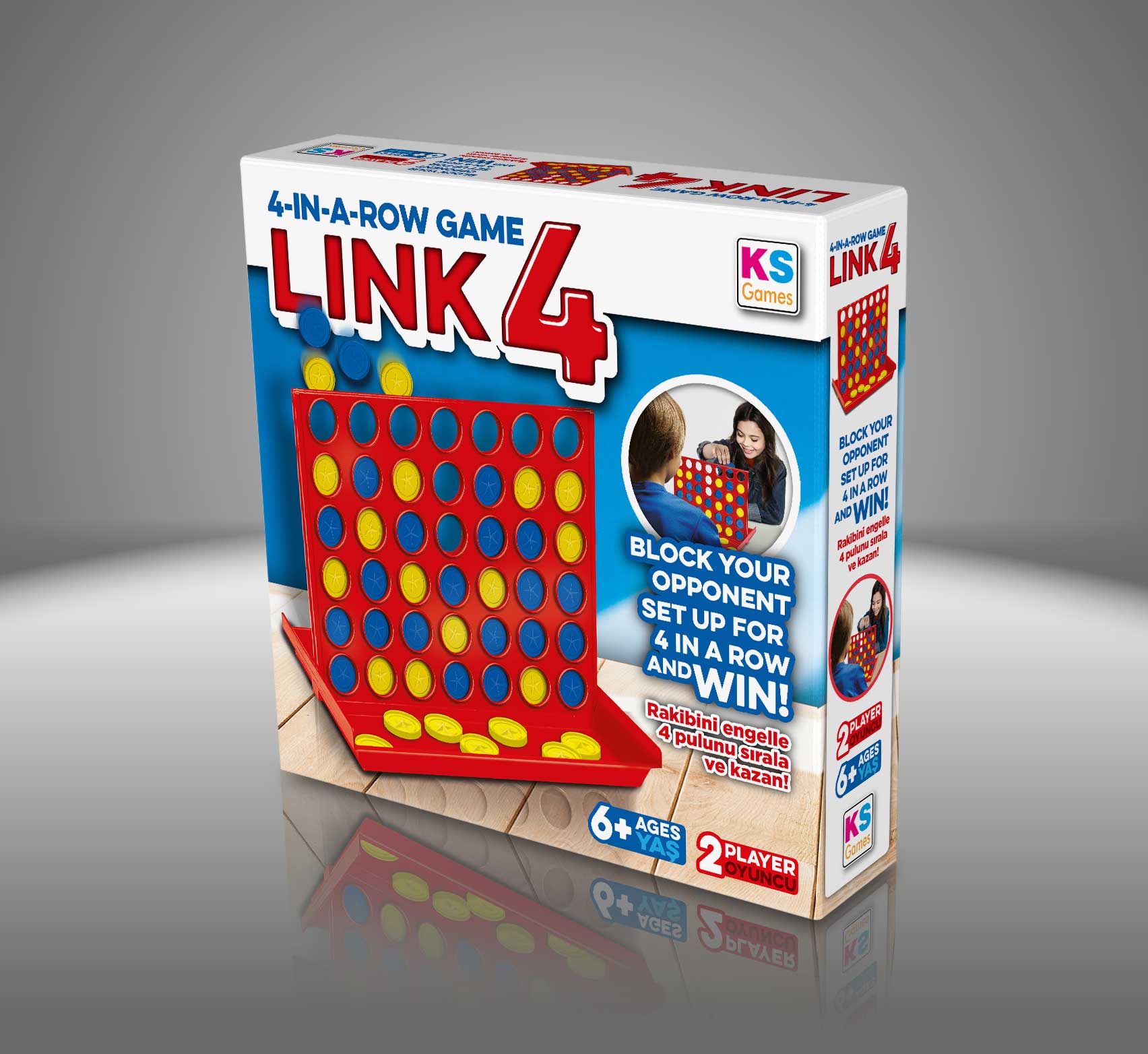 Ks Games Link 4 Board Game - Kalimat Store